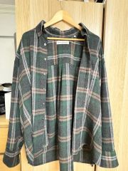 sacai 20ss ドッキング レイヤード チェック ネルシャツ 綾野剛 - メルカリ