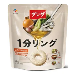 CJ ダシダ 1分リングだし 80g 料理 万能固形だし 簡単 時短調理 うどん 味噌汁 鍋 おでん 炊き込み 出汁 個包装 キャンプ 旅行のサムネイル