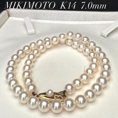 【MIKIMOTO K14】あこや真珠 ネックレス 約7.5-8.0mm 484 最高級/K14】ミキモト/MIKIMOTO あこや真珠 パール ネックレス 約6.5