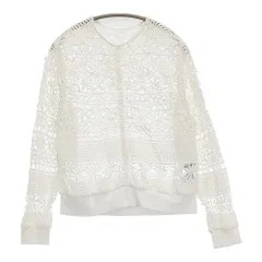 JOURNAL STANDARD LUXE コットンレース リブブラウス 定価27500円 カーディガン 25SS ホワイト レディース ジャーナルスタンダード ラックス【中古】6-0505M♪のサムネイル
