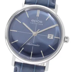 エポス EPOS 3437BL オリジナーレ レトロ デイト 自動巻き メンズ 極美品 保証書付き_959939のサムネイル