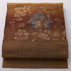YU-051 名古屋帯 汕頭刺繍 相良刺繍 総手刺繍 三大刺繍 未使用 希少 YU-051 名古屋帯 汕頭刺繍 相良刺繍 総手刺繍 三大刺繍 未使用 希少