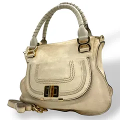 クロエ Chloé マーシー Marcie 2way トートバッグ ショルダーバッグ レザー 本革 アイボリー ゴールド金具 レディース エレガント カジュアル ビンテージ クラシック 上品 高級感 大容量 ワンショルダー 斜め掛け可 自立可 K