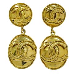 CHANEL ココマーク ティアドロップ型 ヴィンテージイヤリング 1996年製 