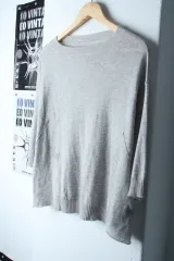 W(XS-S) ZADIG&VOLTAIRE ザディグ・エ・ヴォルテール 半袖 Tシャツ ニット 7分 グレー-778Cのサムネイル