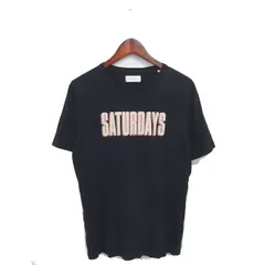サタデーズニューヨークシティ SATURDAYS NEWYORKCITY Tシャツ カットソー ボートネック 英字 半袖 M 黒 ブラック /TT