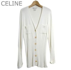 美品 セリーヌ CELINE シルクコットン アンサンブルニット S 