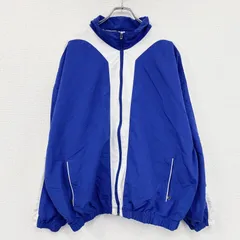 90s　RUSSELL　ラッセル　フルジップナイロンジャケット　ヴィンテージ　青　ブルー　2XLサイズ　古着【値引き交渉OK！】