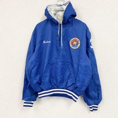 ~90s Holloway 홀로웨이 아노락 파커 화이트 타이거 아치 프린트 빈티지 블루 블루 L사이즈 헌옷[가격 인하 협상 OK!]
