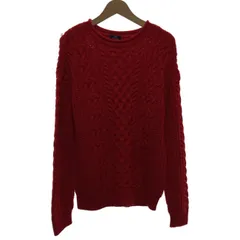 【中古】　ITEMS URBAN RESEARCH　セーター　長袖　ニット　トップス　クルーネック　ケーブル編み　無地　古着　/1585