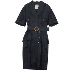 最安値！！CHANELシャネルパイル地 ワンピース 半袖 美品 38 ボーダー