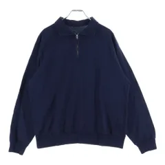 COMOLI (コモリ) 23SS コットンシルクジャージハーフジップスウェット 襟付き X01-05017 ハーフジップスウェット ネイビーのサムネイル