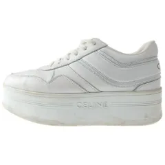 CELINE (セリーヌ) ブロックスニーカー レザー レースアップ ウェッジアウトソール ローカットシューズ スニーカー ホワイト RM0262のサムネイル