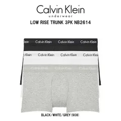 Calvin Klein(カルバンクライン)ck メンズ ボクサーパンツ トランク ローライズ 前閉じ 3枚組 コットン ストレッチ アンダーウェア 綿 下着 3PK NB2614