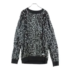 WACKO MARIA (ワコマリア) LEOPARD KNIT SWEATER レオパード コットン クルーネックセーター ベージュ