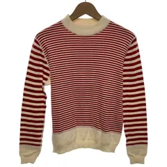 【中古】　BEAMS BOY　セーター　長袖　ニット　トップス　モックネック　ボーダー　古着　/2402のサムネイル