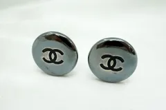 シャネル ヴィンテージ 96A ココマーク ラウンド イヤリング 丸型 アクセサリー 銀 シルバー CHANEL 6137j