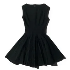 69e19 ALAIA アライア ジャガードワンピース ノースリーブドレスワンピース フレア サイズ38 ブラック レディース 女性服u02tのサムネイル