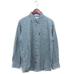 エレメントオブシンプルライフ element of SIMPLE LIFE ボタンダウン チェック シャツ カジュアル コットン 綿 長袖 L ターコイズブルー /NT18
