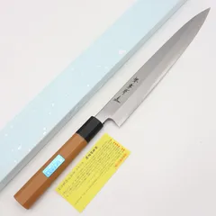 【新品】堺孝行 モリブデン鋼 正夫 柳包丁 九寸 INOX PC柄 八角柄 刃渡り約270mm 04604 ATK5427 和包丁 柳刃 青木刃物のサムネイル