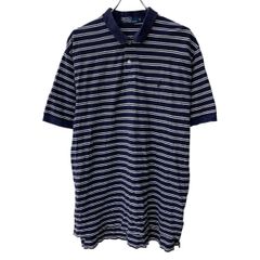 タグ付き dunhill ネイビー ストライプ ポロシャツ イタリア製