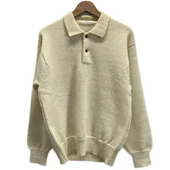 【中古】　Y's for men　セーター　ニット　トップス　ポロニット　襟　ハーフボタン　無地　ウール　No.ML-K04-145　ドメスティック　古着　/1156のサムネイル