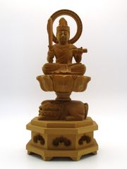 文殊菩薩像。手彫仏像。和インテリアオブジェ。御守りお守り