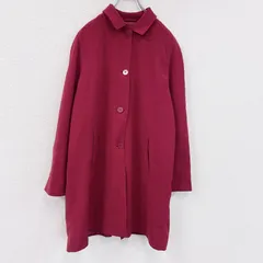 LONDON FOG　ロンドンフォグ　ステンカラーコート　赤　レッド　Lサイズ　古着【値引き交渉OK！】のサムネイル