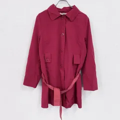 LONDON FOG　ロンドンフォグ　ステンカラーコート/バルマカーンコート　赤　レッド　Lサイズ　古着【値引き交渉OK！】のサムネイル