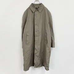 LONDON FOG　ロンドンフォグ　ステンカラーコート　バルマカーンコート　比翼仕立て　ベージュ　44サイズ　古着【値引き交渉OK！】のサムネイル