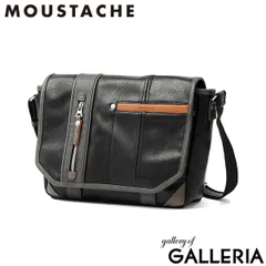ムスタッシュ ショルダーバッグ メンズ MOUSTACHE バッグ ブランド ショルダー 斜めがけ かっこいい 軽量 シンプル カジュアル おしゃれ Sサイズ コンパクト 横型 フラップ B5 YVQ YVQ-5949 BLACKのサムネイル