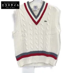 Lacoste　ラコステ　IZOD製 ホワイト チルデン ケーブル ベスト　XLのサムネイル
