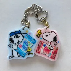 【N7】PEANUTS 磁石でつながる おそろいでもてる ニコイチKEY CHAIN スヌーピー オラフのサムネイル