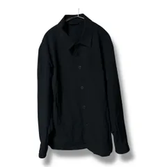 UNIQLO ユニクロ 感動シャツジャケット コットンライク 長袖 羽織り 上着 ストレッチ メンズ サイズL ブラック ゴーゴー古着久喜倉庫店 45 No.K1974