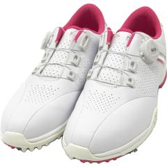 美品 ブリヂストン ゴルフシューズ 女性用 ホワイト/ピンク 22.5