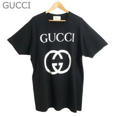 034 GUCCI インターロッキング GG ロゴ Tシャツ 黒 L - メルカリ
