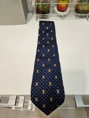 クマ ドット ネイビー ネクタイのサムネイル