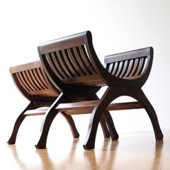 新品 アジアン チーク家具 無垢 デザインスツール リゾートチェア 椅子