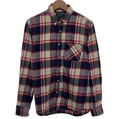 【中古】　BEAMS HEART　ネルシャツ　フランネル　長袖　トップス　チェックシャツ　ボタンダウン　胸ポケット　古着　/1234