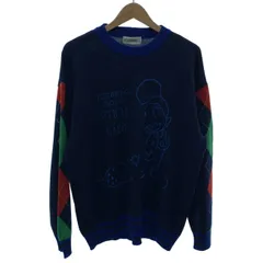 【中古】　ICEBERG　セーター　90s vintage　90年代　OLD　長袖　ニット　トップス　ハイネック　キャラクター　ピノキオ　ジミニークリケット　ディズニー　刺しゅう　イタリア製　古着　/1156のサムネイル