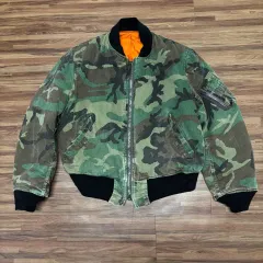 70年代 アルファ Eタイプ ウッドランド カモ RAF SIMONS MA-1 ブルゾン ジャケットのサムネイル