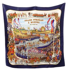 新品購入❤️】HERMESエルメスPARIS大判スカーフ⭐️馬兵隊ブルー 