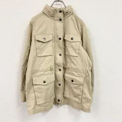 LANDS'END　ランズエンド　ハンティングジャケット　4つポケット　ベージュ　XLサイズ　古着【値引き交渉OK！】のサムネイル