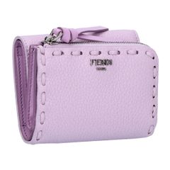 美品】 FENDI ピーカブー マイクロ 三つ折り財布 ブルーセレリア