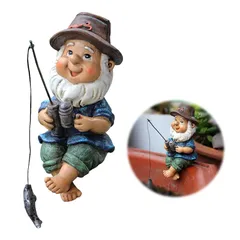 【新品】 釣り ドワーフ 童話 アクアリウム 水槽 庭の装飾 水槽用アクセサリー 飾り 置物 デコレーション フィギュア 装飾 雑貨 情景小物 オーナメント インテリアホーム おしゃれ (釣りドワーフ) 1のサムネイル
