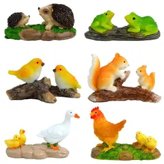 【新品】 S.T.S.G 動物 オーナメント 置物 ミニ テラリウム 飾り 装飾 ガーデン 可愛い 風景 フィギュア ミニチュア (6種類の動物) 0のサムネイル