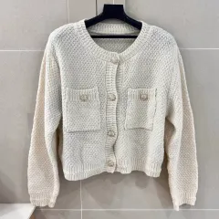 GRL ゴールドボタン アイボリー カーディガン