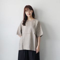 未使用【かぐれ】リネンサークルプルオーバー BEIGE 2026SS - メルカリ