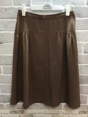 A【A-12】◇ BURBERRY LONDON タグ表記サイズ38 スカート ブラウン　無地