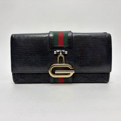 07 極美品 GUCCI 長財布 シェリーライン ホースビット 二つ折り財布 x